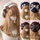 Chapeau Lolita japonais en laine, béret français, nœud papillon à rayures, Grain surélevé, casquette