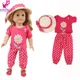 Vêtements de poupée, 18 pouces, T-shirt et pantalon, chapeau, bébé nouveau-né, 43 cm, vêtements