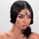 Chaîne de tête en Zircon, bijoux de coiffure bohème, pendentif de tête Sexy, accessoires pour