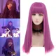 Perruque Cosplay longue durée violette – Coaplay Mal Bertha maléfique, perruque de déguisement pour