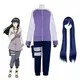 Perruque de costume de Cosplay pour femmes bandeau Anime Ninja Hyuga Hinata Shippuden génération