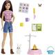 Barbie HDF71 - „It takes two! Camping" Spielset mit Skipper Puppe und Häschen (ca. 25 cm), Feuerstelle, Stickerbogen & Camping-Zubehör, Spielzeug Geschenk für Kinder ab 3 Jahren