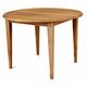 Hellin - Table ronde extensible - bois chêne massif - bois foncé