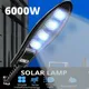 Puissant lampadaire LED solaire 6000W, étanche conforme à la norme IP65, capteur de mouvement,