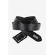 Cipo & Baxx Ledergürtel CG182, mit verzierter Schließe schwarz Damen Gürtel Accessoires