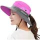 Chapeau de soleil a large bord Boonie Hat Femmes Protection UV Casquette d'ete pour plage Voyage