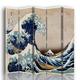 Paravent La Grande Vague de Kanagawa - K. Hokusai cm 180x170 (5x)