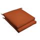 Mozaic AMCS105486 Indoor oder Outdoor Sunbrella Quadratische Stuhlkissen Set 2 Stück 19 x 19 x 2,5 cm Canvas Rost Orange