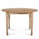 Table extensible ronde bois D105 cm + 1 allonge et Pieds tournés - VICTORIA - Chêne