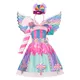 Robe de Cosplay pour filles, déguisement fantaisie de fête d'anniversaire, avec aile arc-en-ciel,