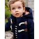 Baby Jacke mit Kapuze, Dufflecoat, Recycling-Polyester nachtblau Gr. 86 von vertbaudet