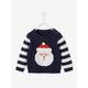 Baby Pullover, Weihnachtsmann Oeko Tex® nachtblau Gr. 80 von vertbaudet