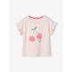 Mädchen T-Shirt mit Relief-Motiv, Früchte rosa Gr. 158 von vertbaudet
