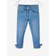 Mädchen 3/4-Jeans, Schleife Oeko-Tex® bleached Gr. 134 von vertbaudet