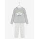 Mädchen Samt-Schlafanzug „Katze“ grau Gr. 116 von vertbaudet