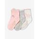 3er-Pack Mädchen Baby Socken mit Einhorn Oeko-Tex® rosa/grau Gr. 15/18 von vertbaudet