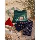 Jungen Weihnachts-Geschenkset Schlafanzug & Mütze grün/nachtblau Gr. 164 von vertbaudet