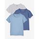 3er-Pack Jungen T-Shirts Oeko Tex® blau Gr. 164 von vertbaudet
