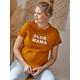 Bio-Kollektion: T-Shirt für Schwangerschaft & Stillzeit ,,Club Mama“ braun Gr. 36/38 von vertbaudet