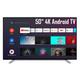 TOSHIBA Android TV Fernseher (Smart TV, 4K UHD mit Dolby Vision HDR / HDR 10, Bluetooth, Triple-Tuner) (50 Zoll, schwarz)