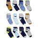 Simple Joys by Carter's 12-Pack Crew Socken, Grau/Blau/Blaugrün, Haifische/Monster, 4-5 Jahre, 12er-Pack