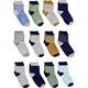 Simple Joys by Carter's 12-Pack Crew Socken, Blau/Grün, Streifen, 2-3 Jahre, 12er-Pack
