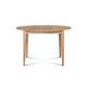 Table ronde extensible bois D105 cm avec 1 allonge et pieds fuseau