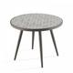 Tivoli - Table basse ronde en acier noir plateau en céramique
