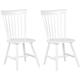 Beliani - Lot de 2 chaises de salle à manger en bois blanc BURGES