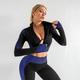 Happyshopping - Veste courte zippee pour femme Sport Manches longues gantees Workout Running