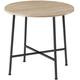 Table de salle à manger industrielle Ronde Ennis 80x76cm effet bois