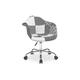 Chaise de bureau Weston blanche et noire - Patchwork Blanc / Noir Acier, PP, Tissu, Nylon - Blanc /