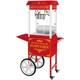 Royal Catering - Retro Popcornmaschine Profi Popcornmaker Popcornautomat 1600W 5kg/h mit Wagen - Rot