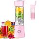 Portable Mixeur Juice Blender, Milk-Shake, Jus de Fruits et Légumes,Mixer,480ml, Sans BPA,Mini USB