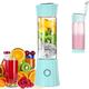 Portable Mixeur Juice Blender, Milk-Shake, Jus de Fruits et Légumes,Mixer,480ml, Sans BPA,Mini usb
