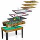 Tischkicker 10in1 Multigame 124x105x82 cm Spieltisch Kicker Billard Tischtennis