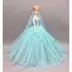 Tenue de princesse pour poupée Barbie, robe de mariage à paillettes, bleu clair, avec lune et