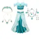 Robe princesse Jasmine pour filles, Costume arabe pour enfants, déguisement Cosplay de fête de noël,