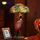 Fugat – lampe de Table en forme de grue Art de la main décoration de salon vitrail pour homme et