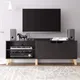 Homfa – meuble TV moderne de 55 pouces Console centrale multimédia avec meuble de rangement Table