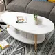 Table basse en bois blanche pour salon décor triangulaire Table de thé d'appoint mobilier moderne