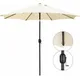 Parapluie de plage et de jardin 2.7m Parasol en tissu Polyester Anti-UV 50 + diamètres canopée