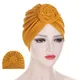 Bonnet Turban pour femmes musulmanes, nœud supérieur, bonnets Hijab, couvre-chef torsadé africain,