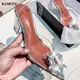 Escarpins de luxe en cristal pour femmes chaussures d'été à talons hauts de fête de mariage
