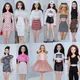 Tenues de poupée pour Barbie, robe de poupée pour Barbie, vêtements chemise, pull, haut, jupe short,