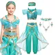 Robe de la Princesse Arabe Jasmine pour Fille Déguisement pour Fête d'Anniversaire Noël Cosplay