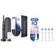 Oral-B iO Series 8 Elektrische Zahnbürste/Electric Toothbrush, 6 Putzmodi für Zahnpflege, Limited Edition, black onyx & iO Sanfte Reinigung Aufsteckbürsten für elektrische Zahnbürste, 4 Stück