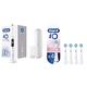 Oral-B iO 7 Elektrische Zahnbürste/Electric Toothbrush, 5 Putzprogramme, white alabaster & iO Sanfte Reinigung Aufsteckbürsten für elektrische Zahnbürste, 4 Stück