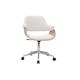 Chaise de bureau design blanc et bois clair hansen - Bois clair / blanc