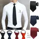 VEEKTIE – Cravate à fermeture éclair pour hommes Cravate à une clé Cravate paresseuse costume de